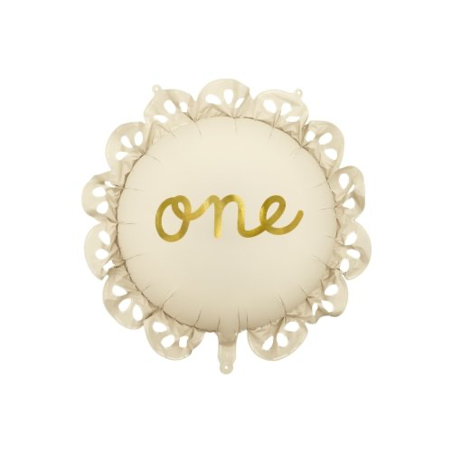 Ruffled ‘One’ Foil Balloon INFLATED