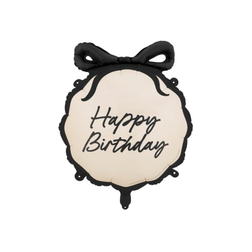 Bow Happy Birthday Foil Balloon INFLATED