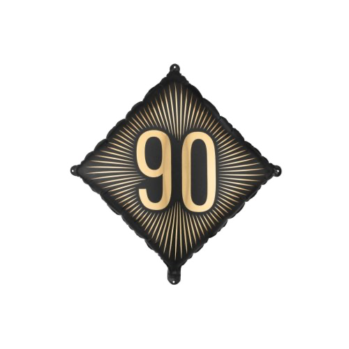Black&Gold Milestone Number Foil Balloons INFLATED