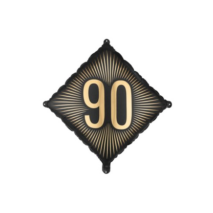 Black&Gold Milestone Number Foil Balloons INFLATED