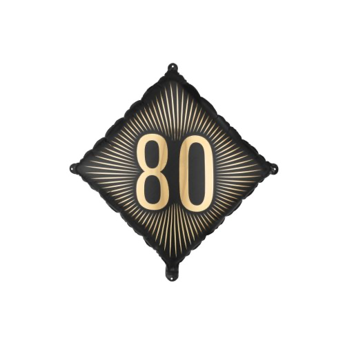 Black&Gold Milestone Number Foil Balloons INFLATED