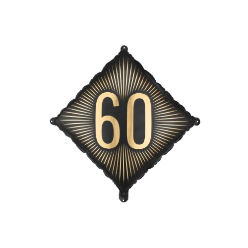 Black&Gold Milestone Number Foil Balloons INFLATED