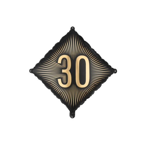 Black&Gold Milestone Number Foil Balloons INFLATED