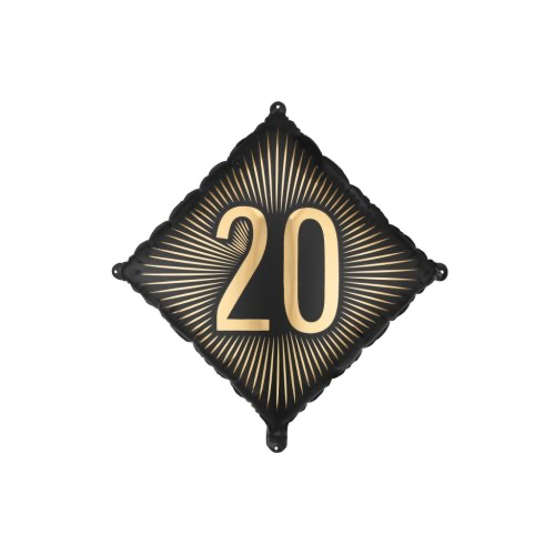 Black&Gold Milestone Number Foil Balloons INFLATED