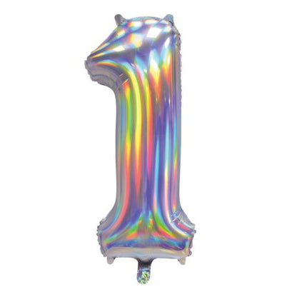 Number 1 Helium Foil Balloon - Assorted Colours