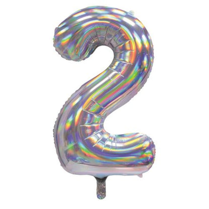 Number 2 Helium Foil Balloon - Assorted Colours