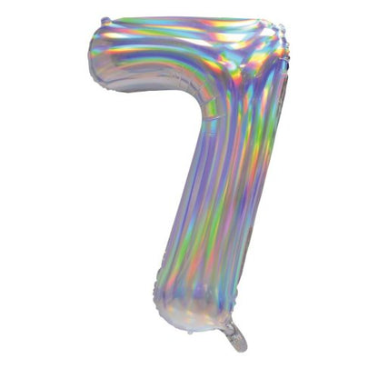 Number 7 Helium Foil Balloon - Assorted Colours