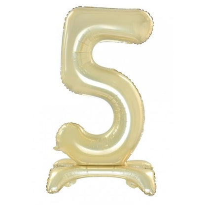 Number 5 Air-Filled Standing Balloon - Assorted Colours