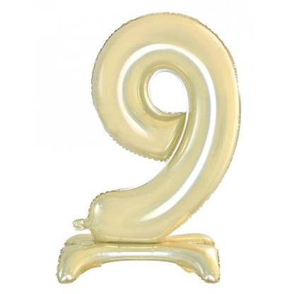 Number 9 Air-Filled Standing Balloon - Assorted Colours