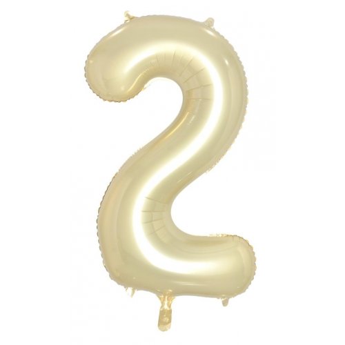 Number 2 Helium Foil Balloon - Assorted Colours