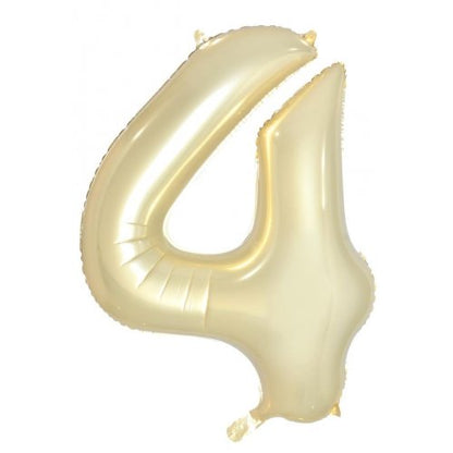 Number 4 Helium Foil Balloon - Assorted Colours