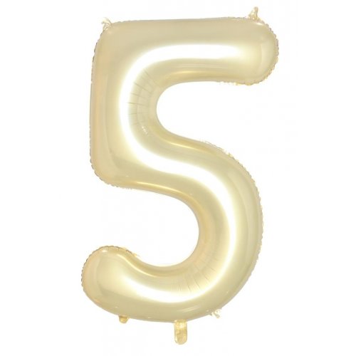 Number 5 Helium Foil Balloon - Assorted Colours