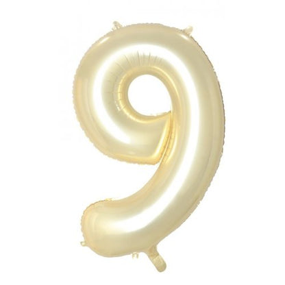 Number 9 Helium Foil Balloon - Assorted Colours