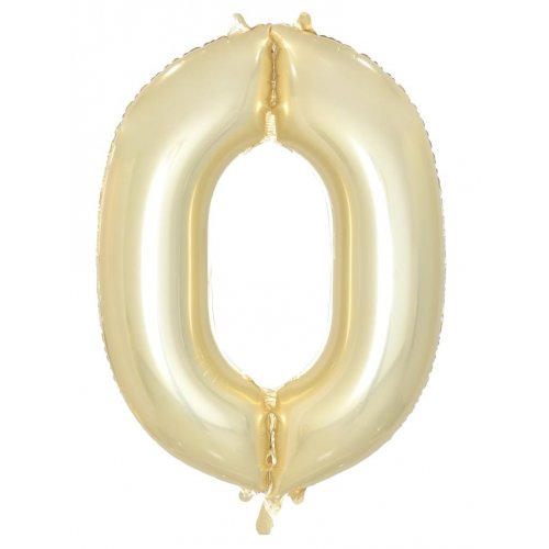 Number 0 Helium Foil Balloon - Assorted Colours