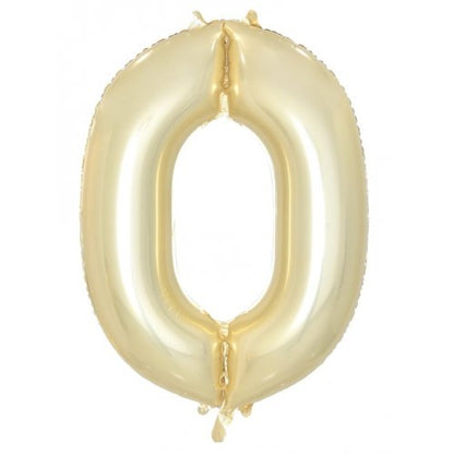 Number 0 Helium Foil Balloon - Assorted Colours