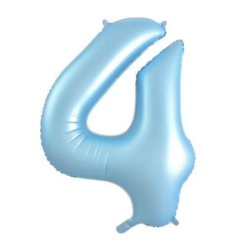 Number 4 Helium Foil Balloon - Assorted Colours