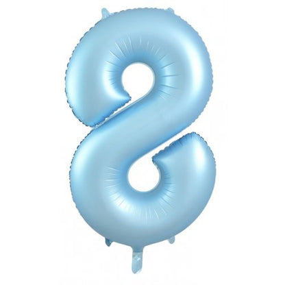 Number 8 Helium Foil Balloon - Assorted Colours