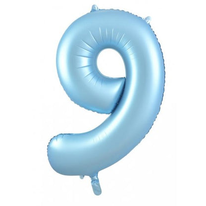 Number 9 Helium Foil Balloon - Assorted Colours