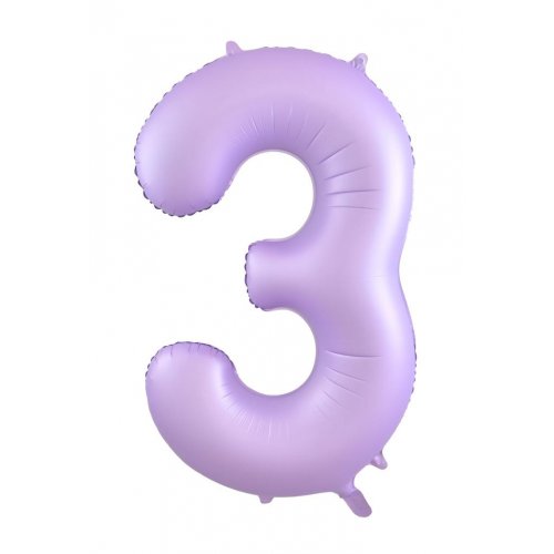 Number 3 Helium Foil Balloon - Assorted Colours