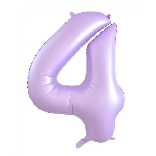 Number 4 Helium Foil Balloon - Assorted Colours