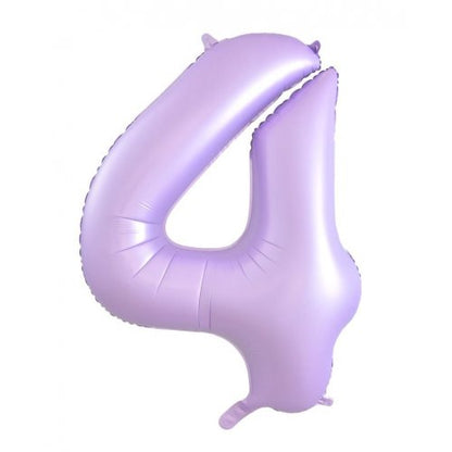 Number 4 Helium Foil Balloon - Assorted Colours