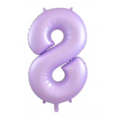 Number 8 Helium Foil Balloon - Assorted Colours