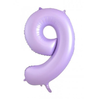 Number 9 Helium Foil Balloon - Assorted Colours