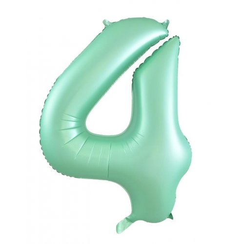 Number 4 Helium Foil Balloon - Assorted Colours