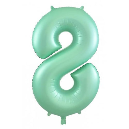 Number 8 Helium Foil Balloon - Assorted Colours