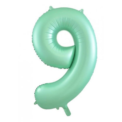 Number 9 Helium Foil Balloon - Assorted Colours