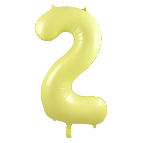Number 2 Helium Foil Balloon - Assorted Colours