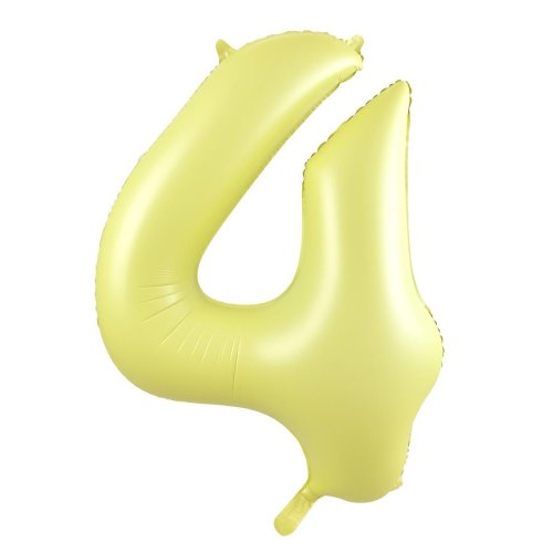 Number 4 Helium Foil Balloon - Assorted Colours