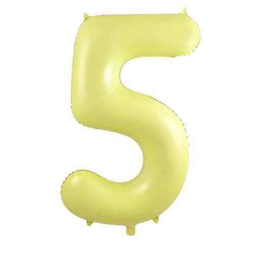 Number 5 Helium Foil Balloon - Assorted Colours