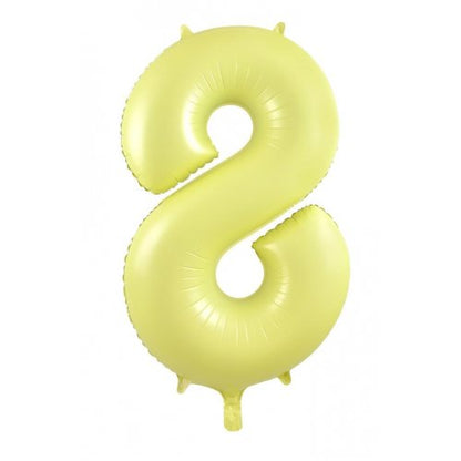 Number 8 Helium Foil Balloon - Assorted Colours