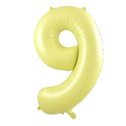 Number 9 Helium Foil Balloon - Assorted Colours