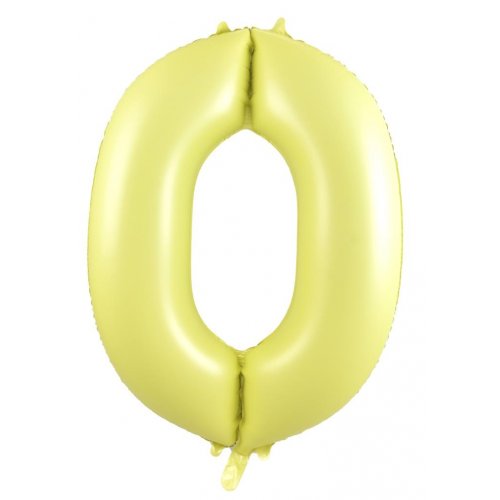 Number 0 Helium Foil Balloon - Assorted Colours