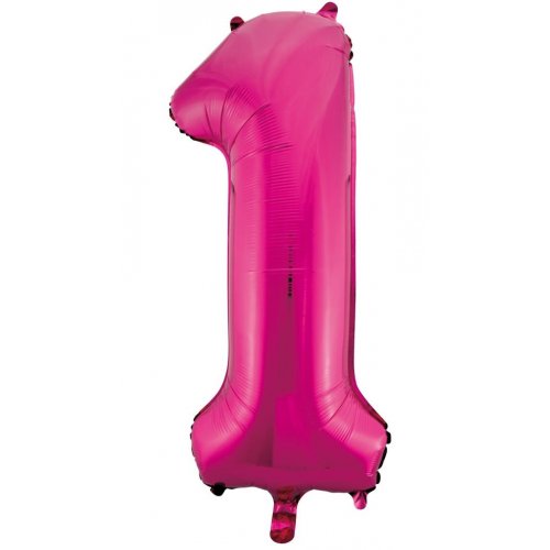 Number 1 Helium Foil Balloon - Assorted Colours