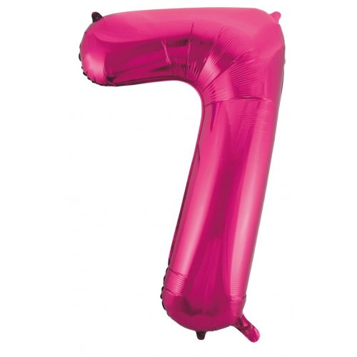 Number 7 Helium Foil Balloon - Assorted Colours