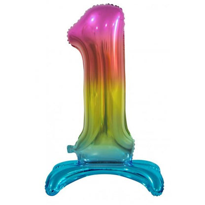 Number 1 Air-Filled Standing Balloon - Assorted Colours