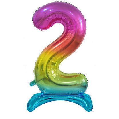 Number 2 Air-Filled Standing Balloon - Assorted Colours