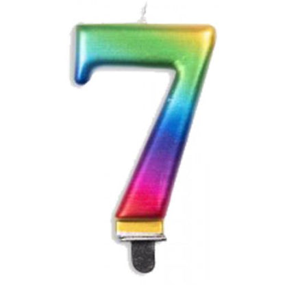 Rainbow Number Candles