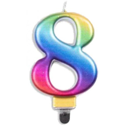 Rainbow Number Candles