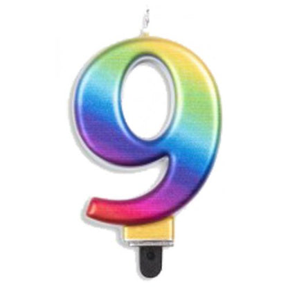 Rainbow Number Candles