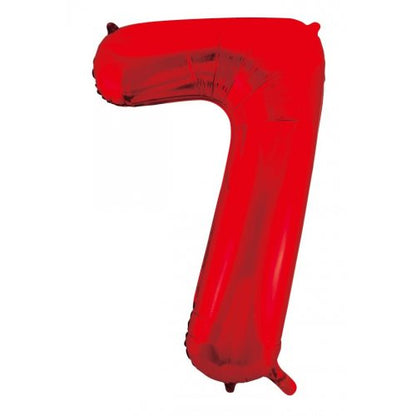 Number 7 Helium Foil Balloon - Assorted Colours