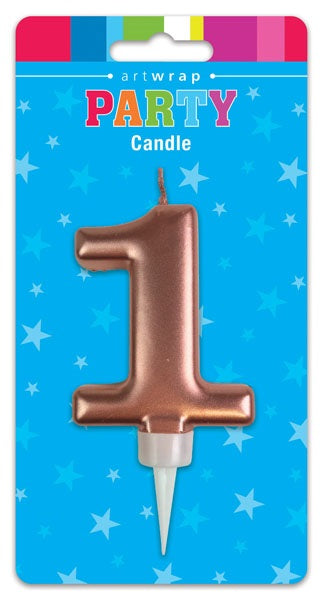 Rose Gold Number Candles