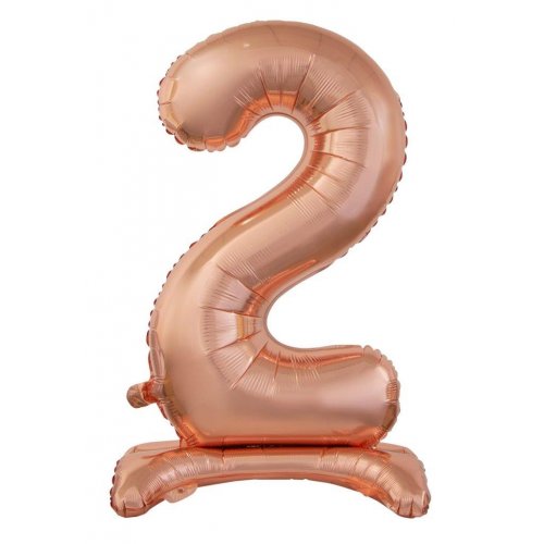 Number 2 Air-Filled Standing Balloon - Assorted Colours