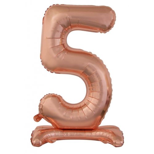 Number 5 Air-Filled Standing Balloon - Assorted Colours