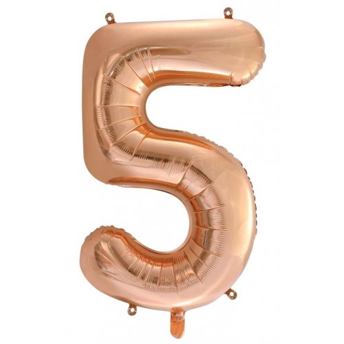 Number 5 Helium Foil Balloon - Assorted Colours