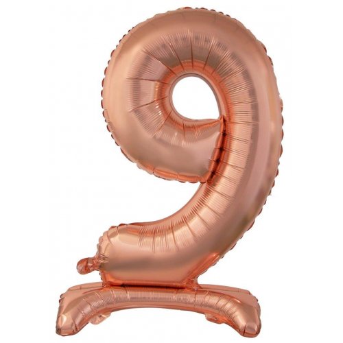 Number 9 Air-Filled Standing Balloon - Assorted Colours