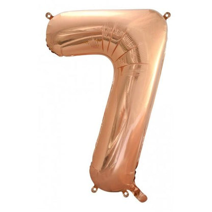 Number 7 Helium Foil Balloon - Assorted Colours